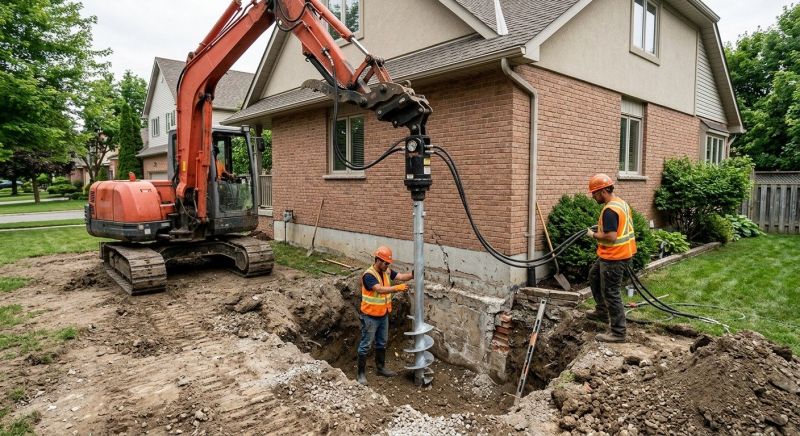 Helical Pile Installation in Fort Collins, CO