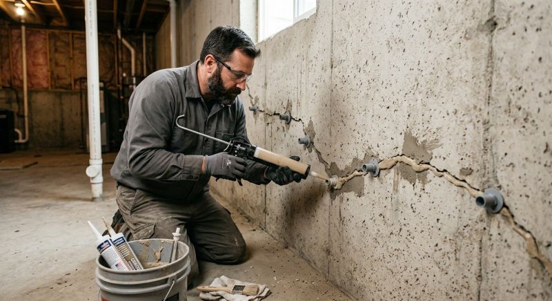 Basement Crack Repair in Greenville, SC
