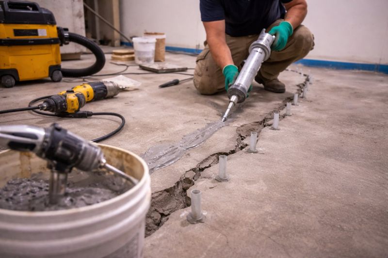 Cracked Basement Floor Repair in Sarasota, FL