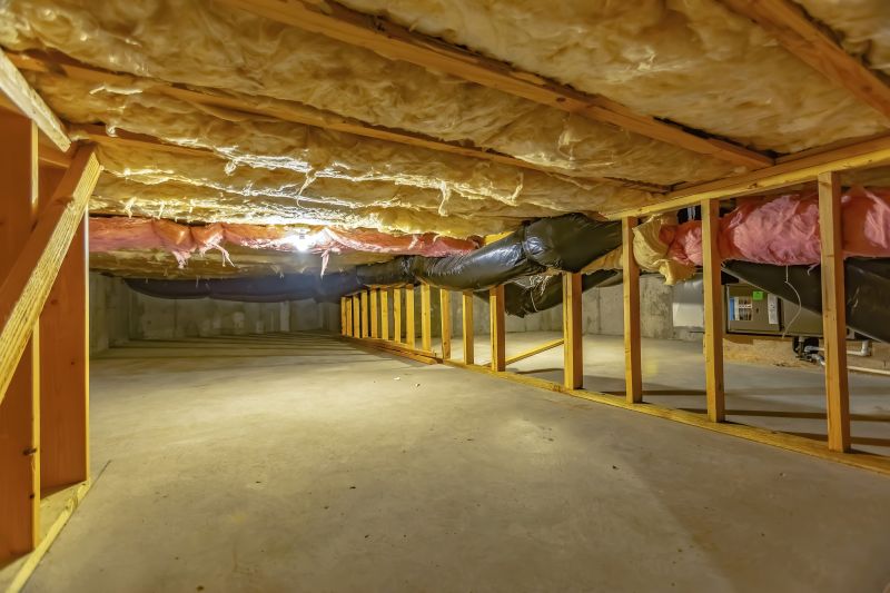Finished Crawlspace with Air Sealing