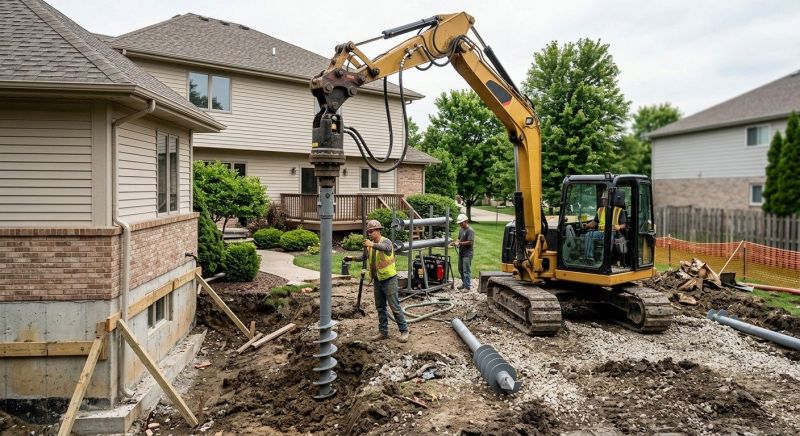 Helical Pile Installation in Greenville, SC