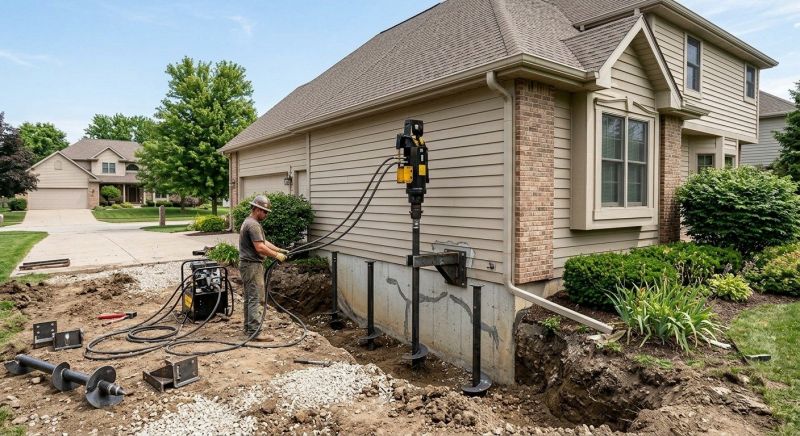 Helical Pile Installation in Columbus, OH