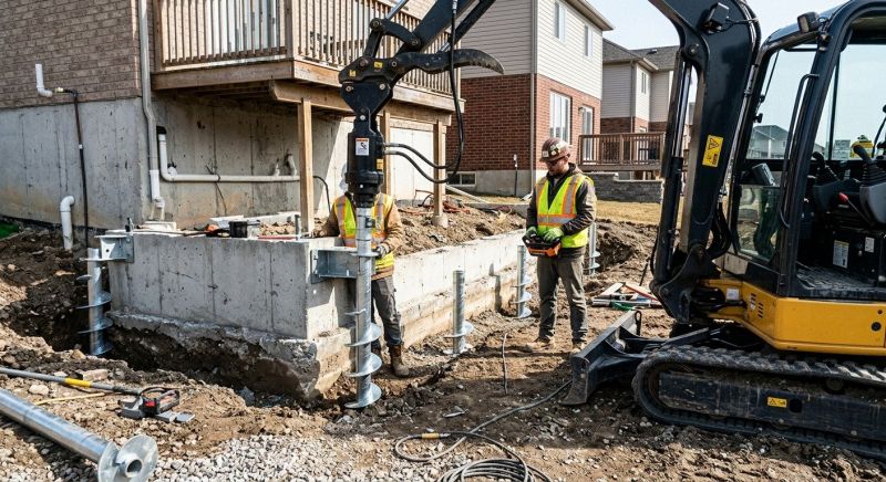 Helical Pile Installation in Fort Collins, CO