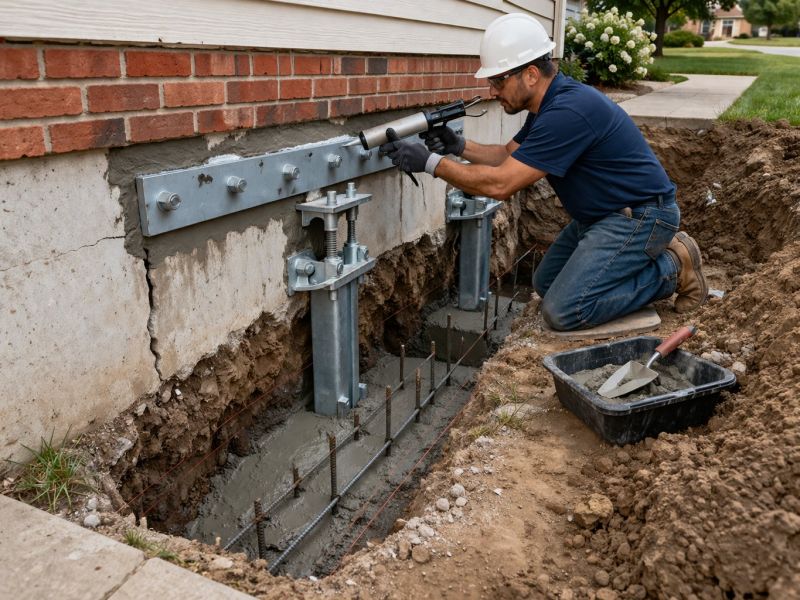 Sinking Foundation Repair in Columbus, OH