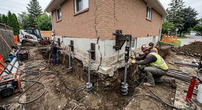 Sinking Foundation Repair in Greenville, SC